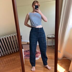 Veronica Beard dark blue high-rise jeans, size 27